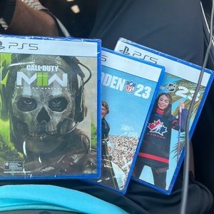 Brand new madden 23, nhl 23, and MW2 all for ps5 brand new